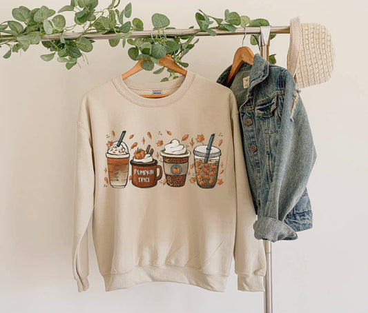 Latte Fall Crewneck Sweater