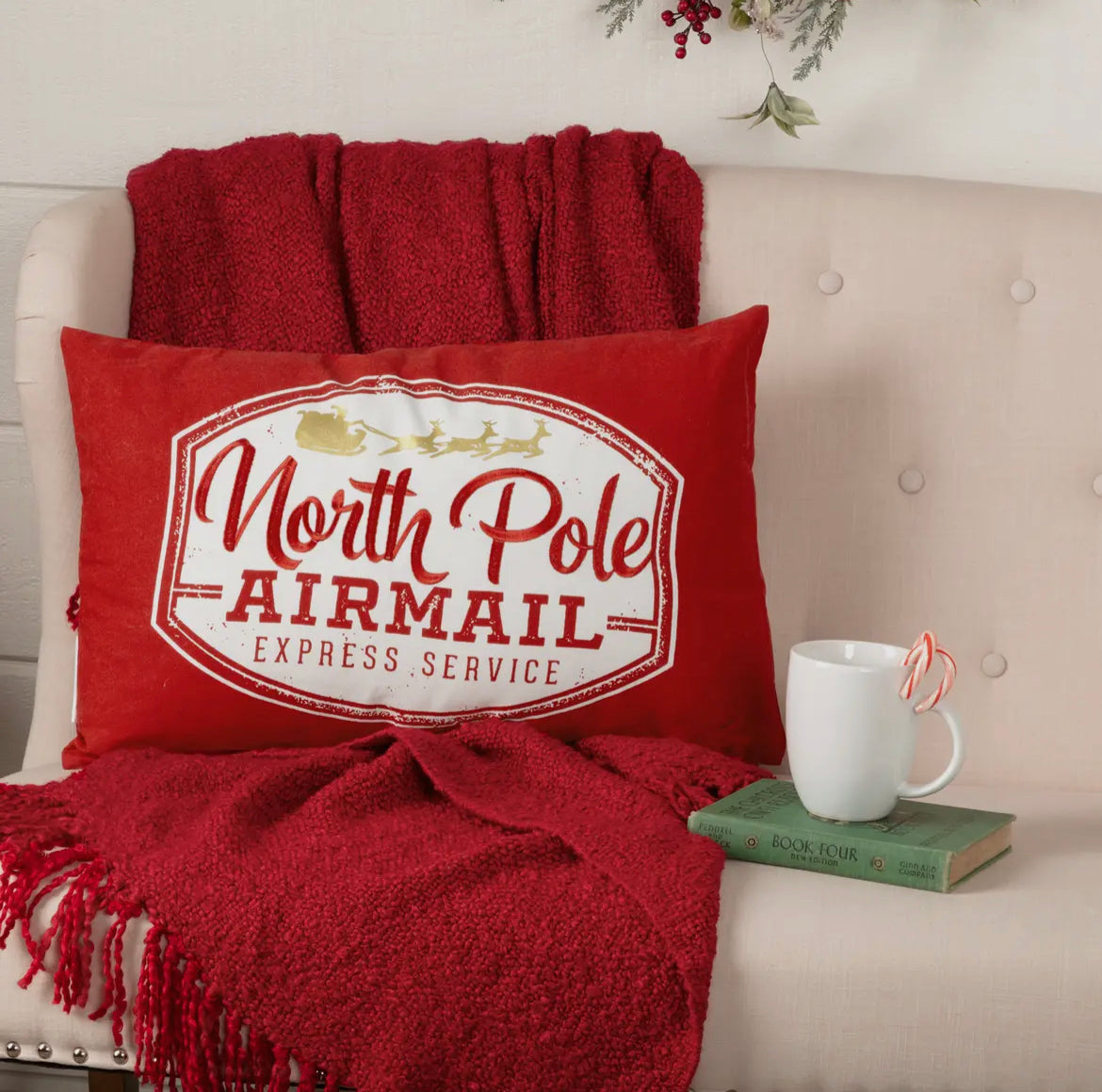 North Pole Airmail Pillow