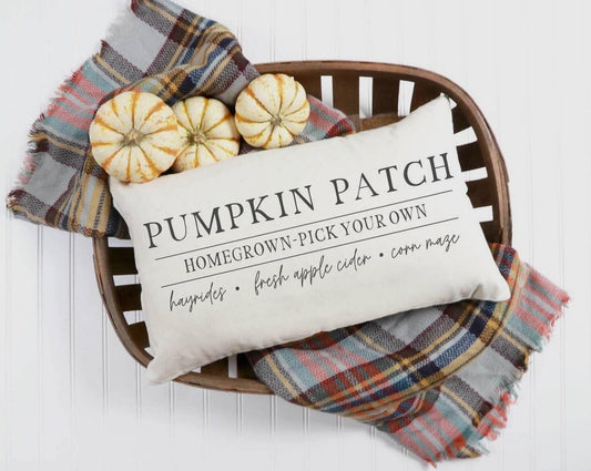 Pumpkin Patch Lumbar Pillow Cover