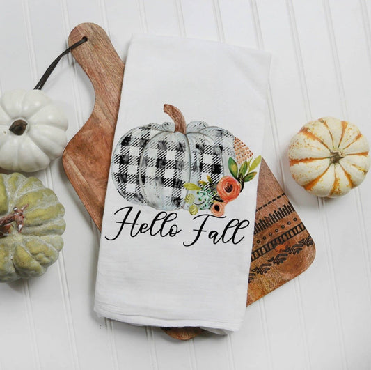 Hello Fall Kitchen Tea Towel