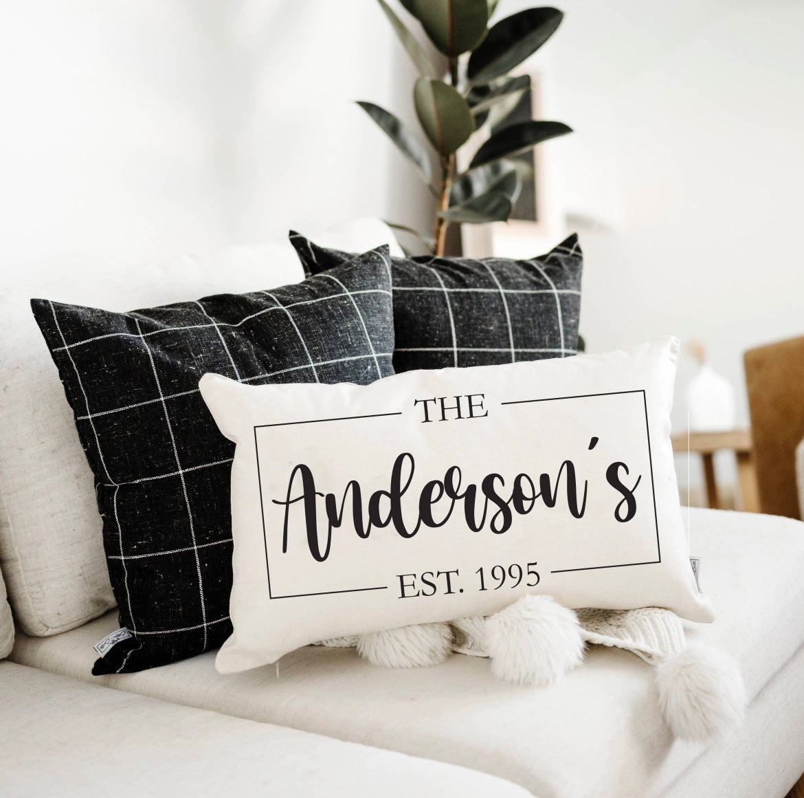 Personalized Last Name Pillow Cover