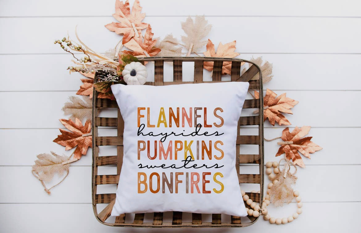 Flannels and Hayrides Pillow Cover