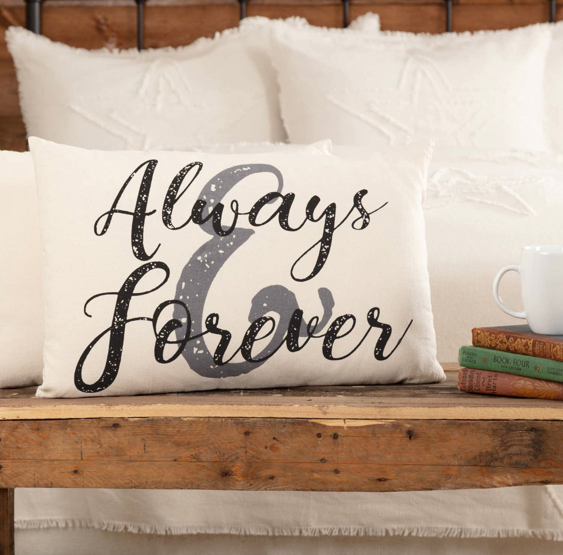 Natural Always and Forever Pillow