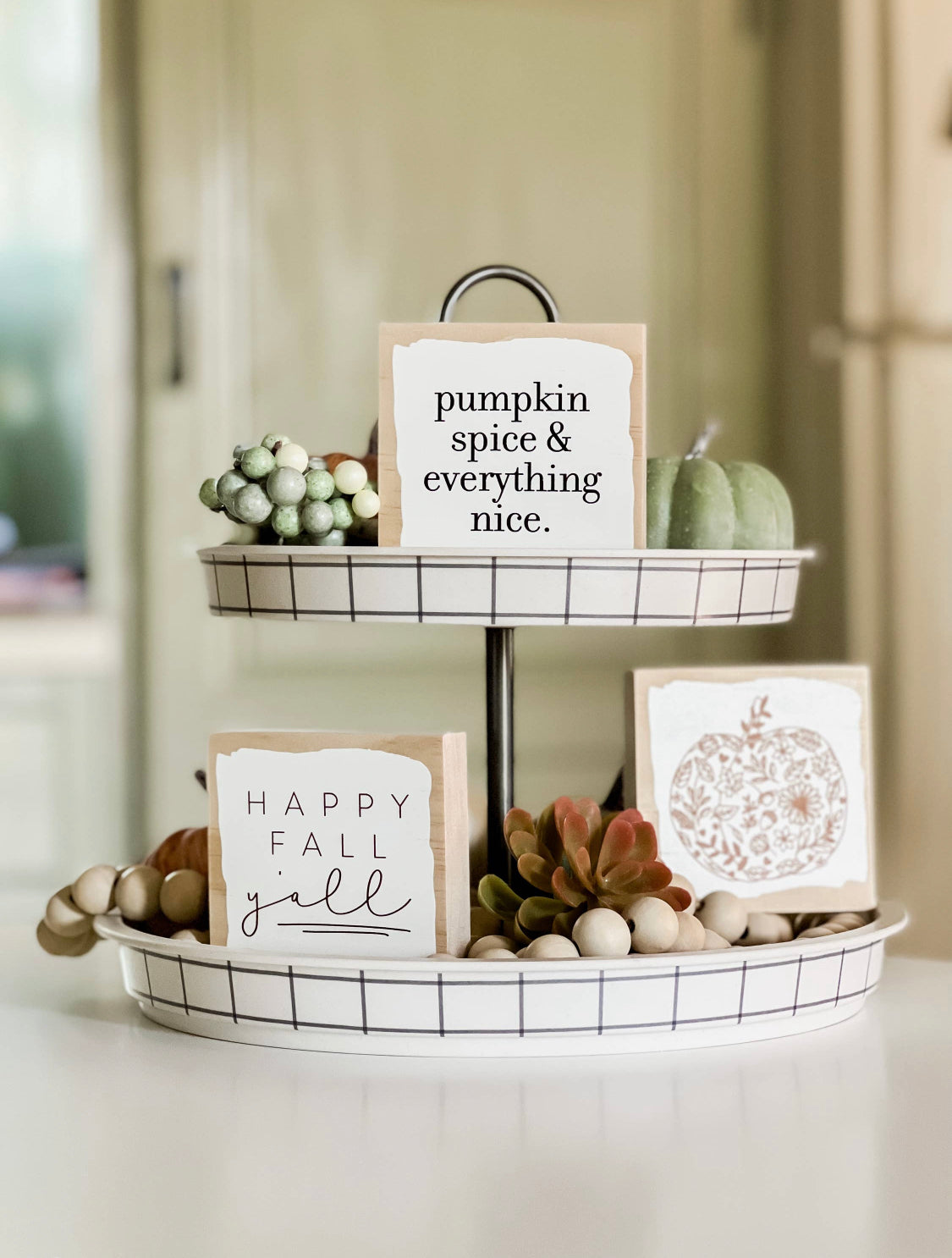 Mini Floral Pumpkin Sign