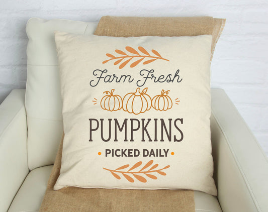 Pumpkins Picked Daily Pillow Cover